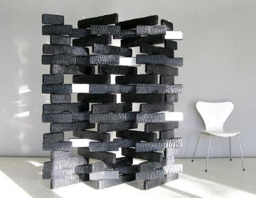 Стильная интерьерная перегородка, которая понравится любителям всего необычного. 06