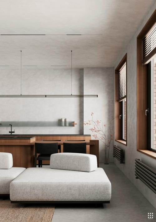 Современный проект квартиры 62 м 2 в Москве. 07