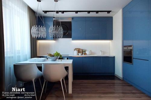 Оттенки синего цвета в интерьере. 06