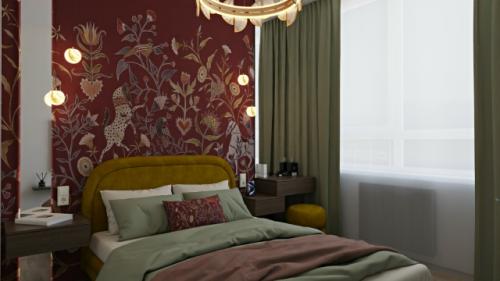 Проект компактной однокомнатной квартиры 32 м 2 в ЖК инновация в Москве. 07