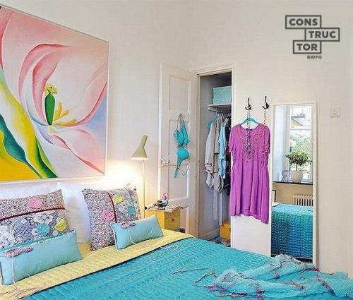 6 вариантов гардеробной комнаты в скандинавском стиле в маленькой квартире. 04