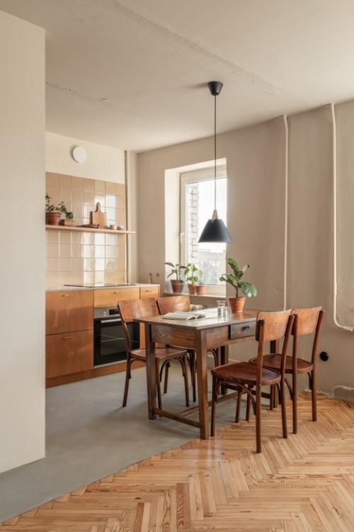 Интерьер квартиры - студии 30 м 2 в ретро стиле. 04