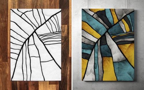 Художник каракули своего 3-летнего сына в абстрактное искусство превращает. 02