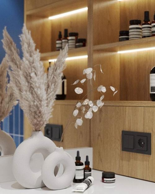 Интерьер небольшой ванной комнаты. 04