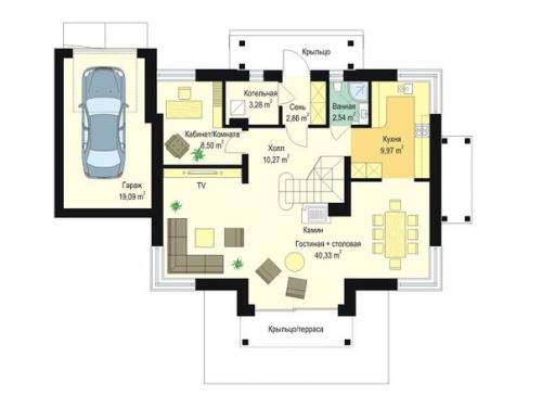 Шикарный мансардный дом. 02