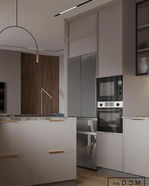 Рада вам презентовать новый проект, пока кухню - гостиную. 04