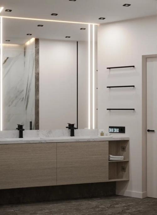 Визуализация интерьера.  Дизайн интерьера санузла. 03