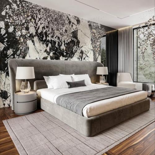 Выразительный интерьер спальни. 01