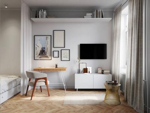 Стильный интерьер квартиры, площадью 33 кв. 03