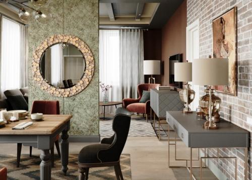 Кухня - гостиная в загородном доме. 01