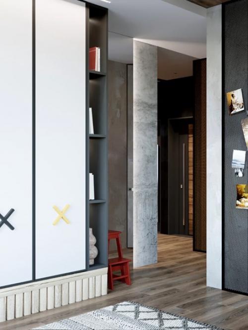 Интерьер кухни - гостиной в жк Фридом. 08