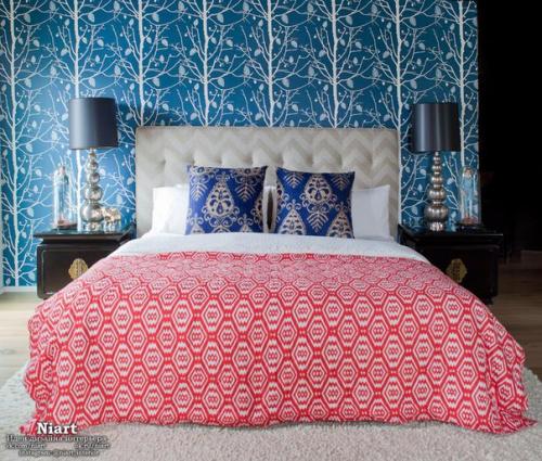 Синие обои в интерьере квартиры - как выбрать? 08