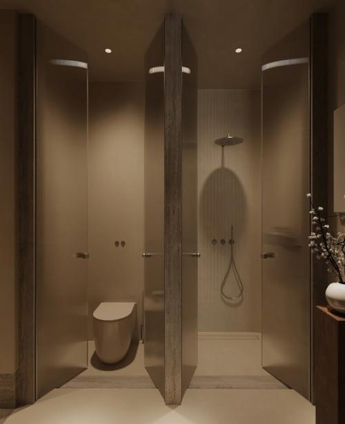 Интерьер шикарной ванной комнаты в загородном доме. 03