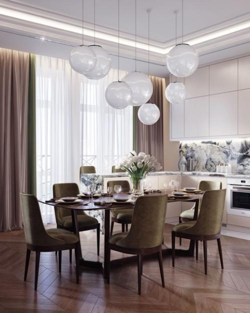 Стильный, современный интерьер кухни - гостиной в СПб (да - да, там мы тоже много работаем. 04