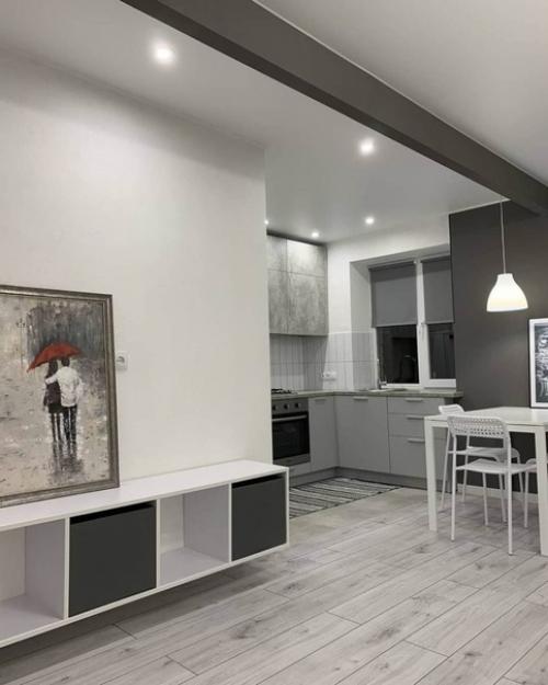 Квартира состоит из огромной кухни - студии, площадью 25 кв. 03