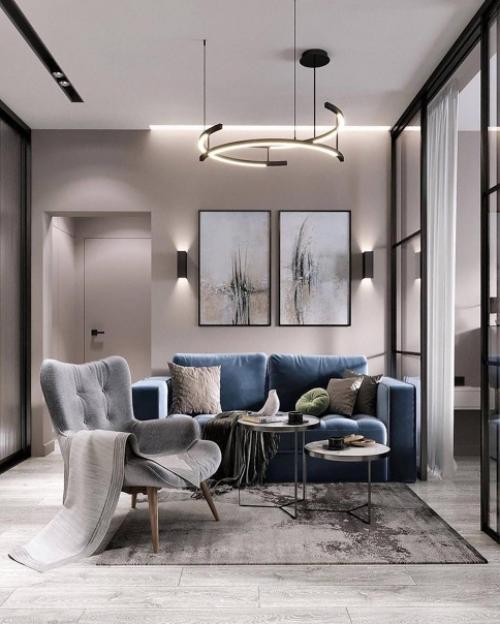 Десять кадров интерьера квартиры в неоклассике в приятных спокойных оттенках. 06