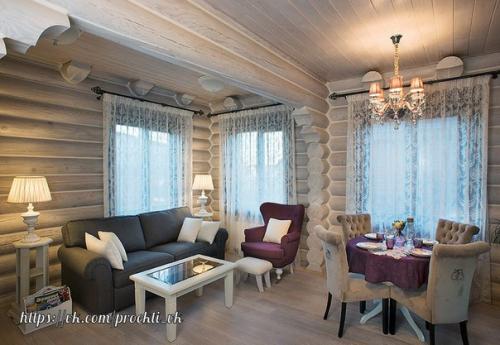 Загородная романтика. Деревянный коттедж в традиционном русском стиле. 01