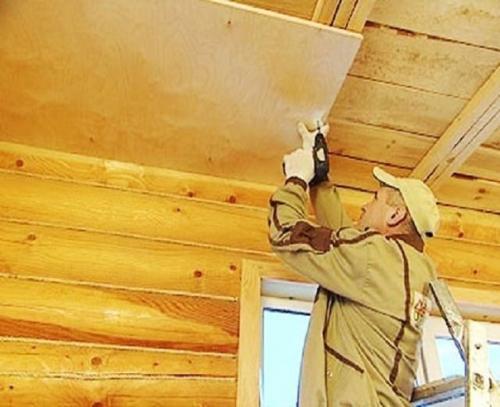 Потолки из фанеры. 06