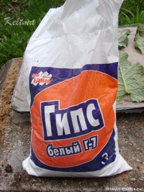 Мастер-класс листья из гипса. 03