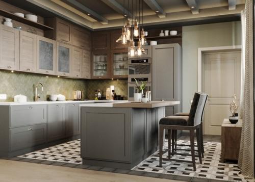 Кухня - гостиная в загородном доме. 02