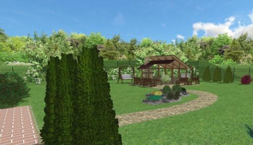 Дизайн территории вокруг кафе в локне: 02