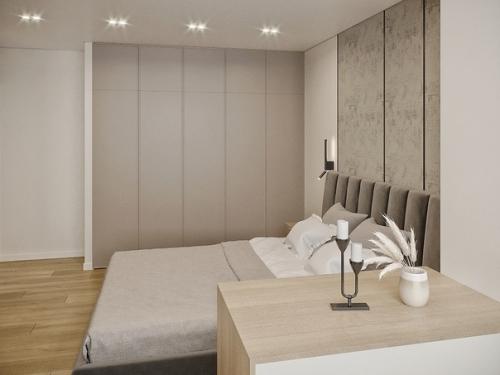 Спальня.  Как раз таки та комната, где по мнению застройщика, должна была быть гостиная. 02