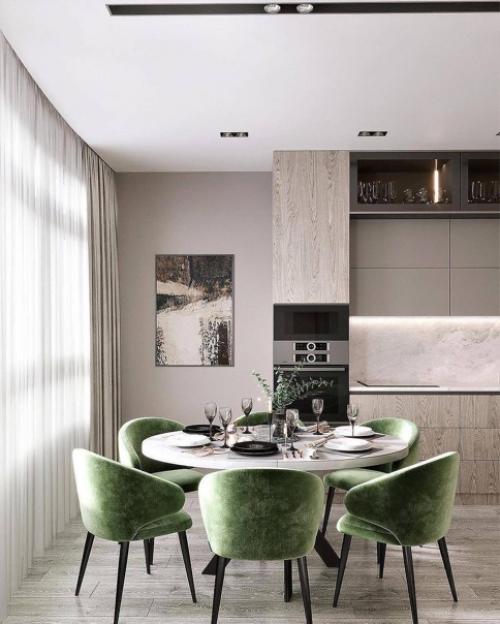 Десять кадров интерьера квартиры в неоклассике в приятных спокойных оттенках. 03