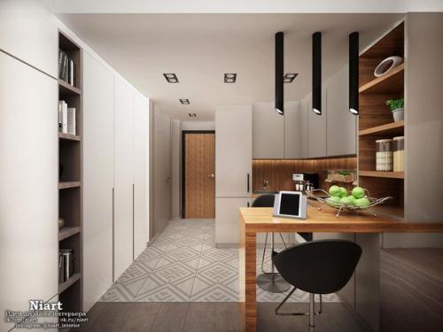 Современный и функциональный дизайн квартиры - студии 25 кв. 04