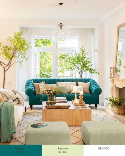 Весенние цветовые трио для гостиной. 01