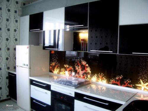 Скинали из стекла для кухни - как создать. 02