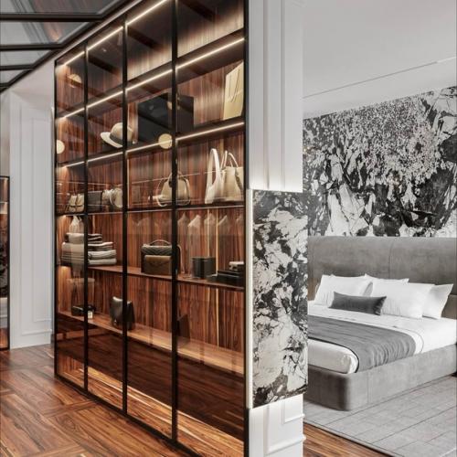 Выразительный интерьер спальни. 04