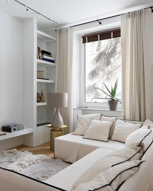 Реализованный интерьер квартиры в старом доме для молодой пары. 01