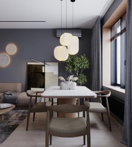 Перепланировка и стильный дизайн кухни площадью 5. 4 кв. 06