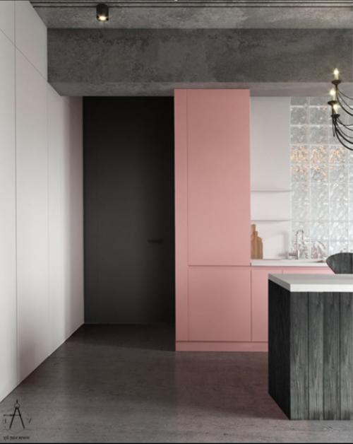 Свежий необычный интерьер однокомнатной квартиры. 01