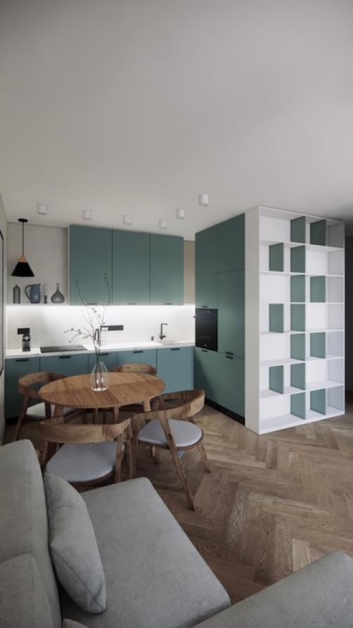 Уютные кадры кухни - гостиной прислали наши замечательные заказчики стеллаж декорировали детки получился монтессори - класс. 05