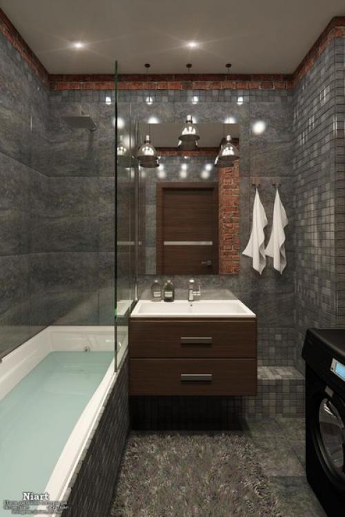 Проект интерьера студии с элементами лофта. 04