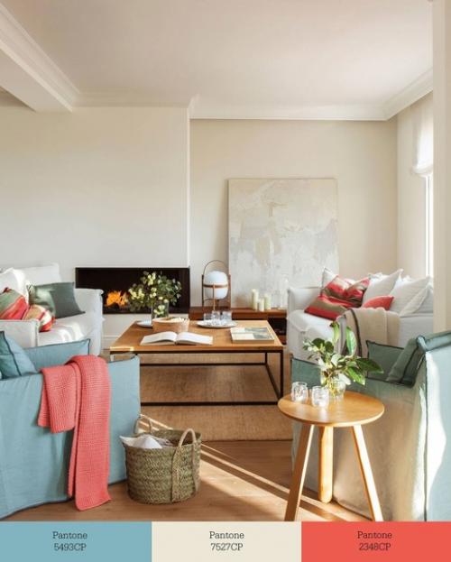 Весенние цветовые трио для гостиной. 02