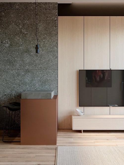 Интерьер студии 30 квадратных метров. 03