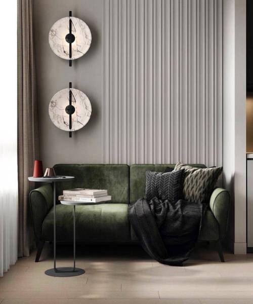 Интерьер кухни - гостиной, сочетающий современный и скандинавский стили. 09