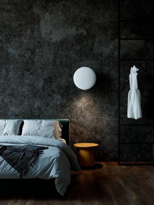 Гостевая спальня с проекта дома из бетона в Питере. 01