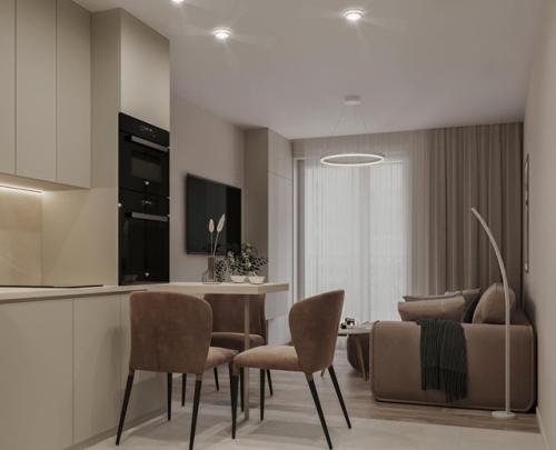 Проект однокомнатной квартиры 41, 2 м 2 (45, 7 м 2 с балконом) в ЖК погода в Перми. 01