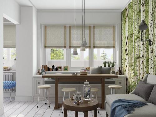 Компактный интерьер квартиры в скандинавском стиле. 03