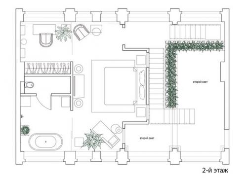 Дизайн проект интерьера апартаментов в стиле лофт. 09