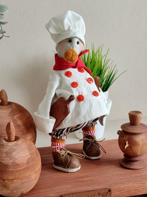 Гусь повар декоративная игрушка для интерьера кухни. 04