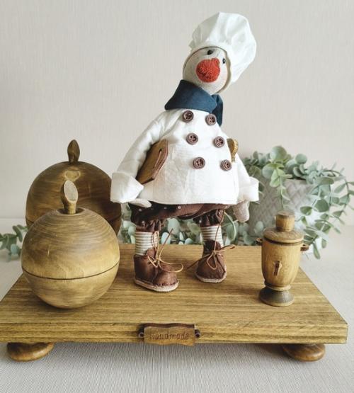 Гусь повар декоративная игрушка для интерьера кухни. 02