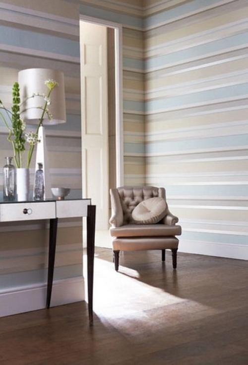 6 удивительных превращений интерьера, которых можно добиться полоской. 01