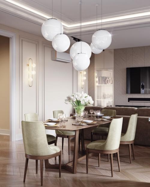 Стильный, современный интерьер кухни - гостиной в СПб (да - да, там мы тоже много работаем. 02