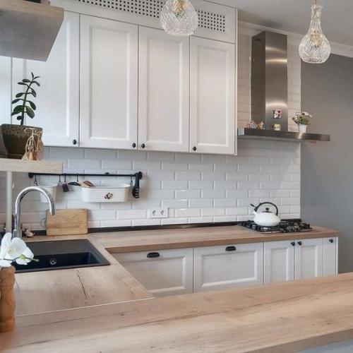 Красивая белая кухня. 02