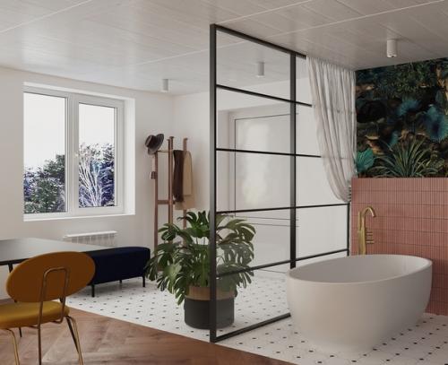 Идея 146. Сочетание обоев и растений. 02