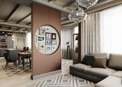 Кухня - гостиная в загородном доме. 07